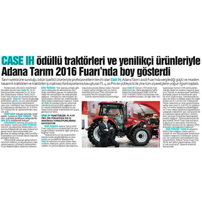 CASE-IH'DE YENİLİKLER BİTMİYOR.
